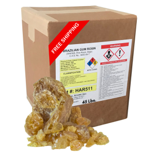 Gum Rosin Flakes/ Crushed Brazilian pine rosin, 45-Lbs, Free shipping