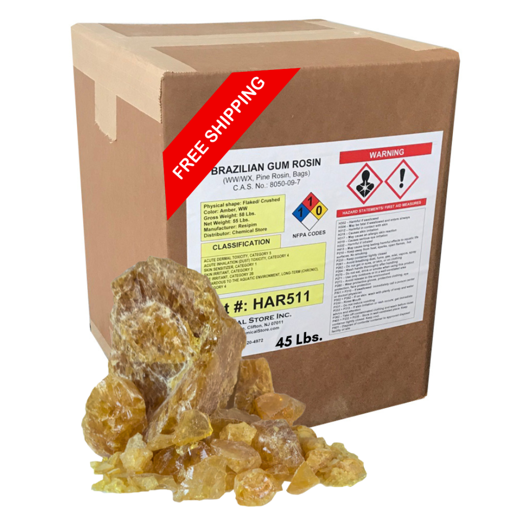 Gum Rosin Flakes/ Crushed Brazilian pine rosin, 45-Lbs, Free shipping